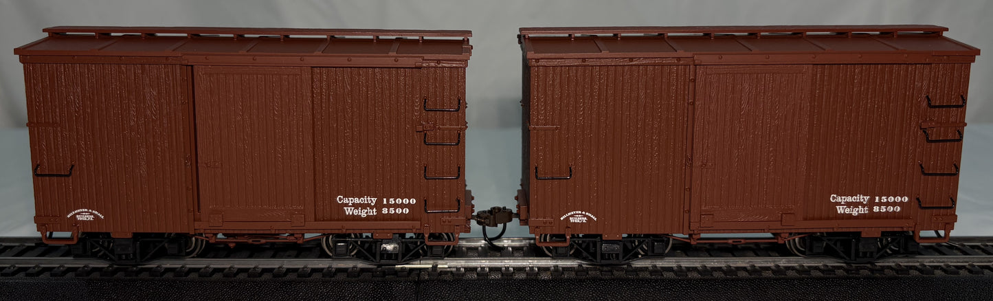 Bachmann Spectrum 26501 On30 Data Only Oxide Red 18' Wood Box Car (Set of 2)