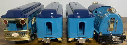 MTH Tinplate Traditions 10-1198-1 #10 Electric Passenger Ready-To Run Set, Std. Gauge, 2-Tone Blue, ProtoSound 2.0