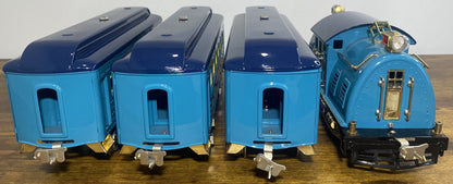 MTH Tinplate Traditions 10-1198-1 #10 Electric Passenger Ready-To Run Set, Std. Gauge, 2-Tone Blue, ProtoSound 2.0