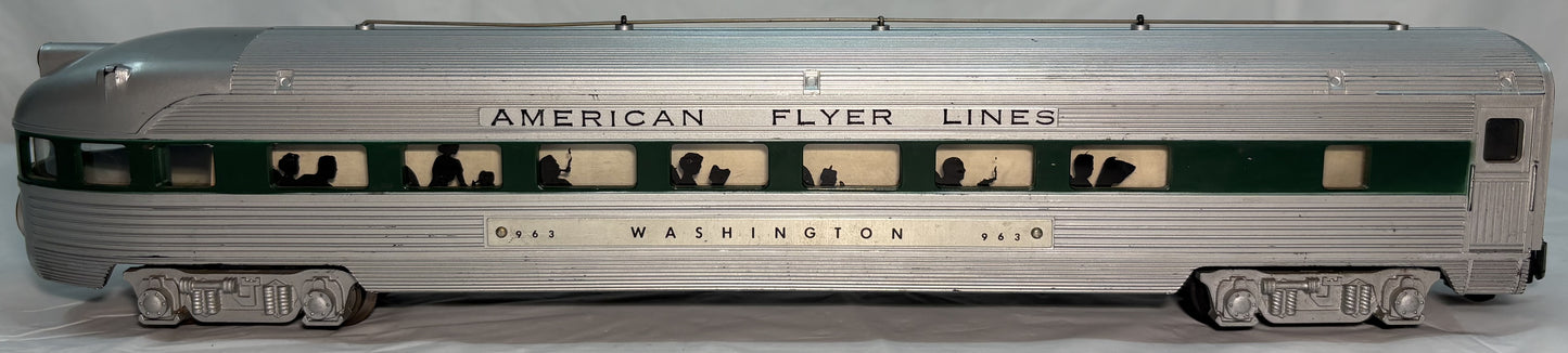 American Flyer 963 Passenger Cars, Green