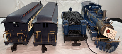 Bachmann 833 G Scale Blue Comet Engine Train Set NJC Coal Tender Passenger Cars