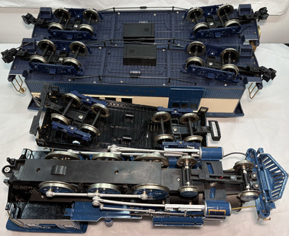 Bachmann 833 G Scale Blue Comet Engine Train Set NJC Coal Tender Passenger Cars