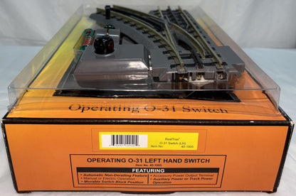MTH 40-1005 RealTrax O Gauge O-31 Switch (LH)