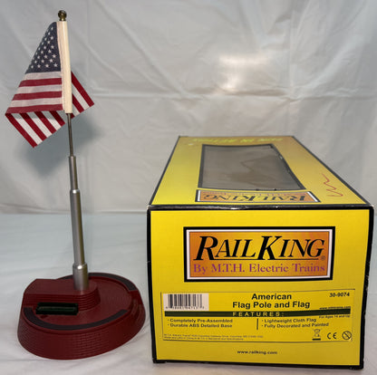 MTH 30-9074 O Scale RailKing American Flagpole/Flag