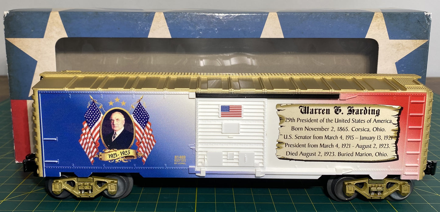 Lionel 6-81489 President Warren G Harding Box Car