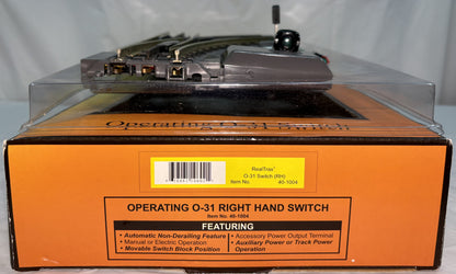 MTH 40-1004 O Gauge RealTrax O-31 Switch (RH)