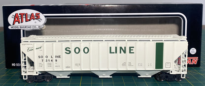 Atlas 20 002 906 HO Trainman Line Thrall 4750 Covered Hopper Soo Line