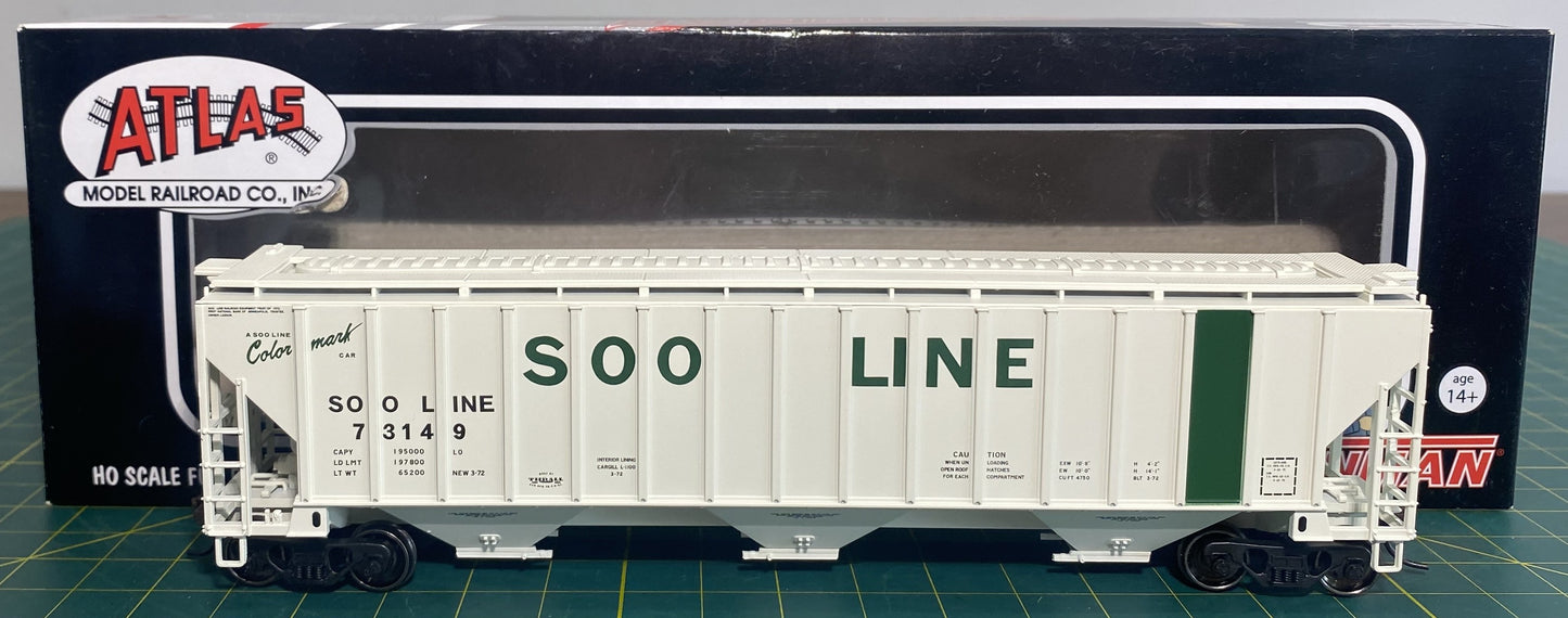 Atlas 20 002 906 HO Trainman Line Thrall 4750 Covered Hopper Soo Line