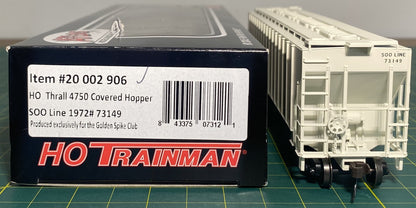 Atlas 20 002 906 HO Trainman Line Thrall 4750 Covered Hopper Soo Line