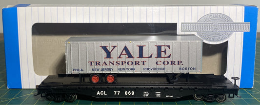 Bachmann 16705 Silver Series HO Flat Car W/Piggyback Trailer Atlantic Coast Line