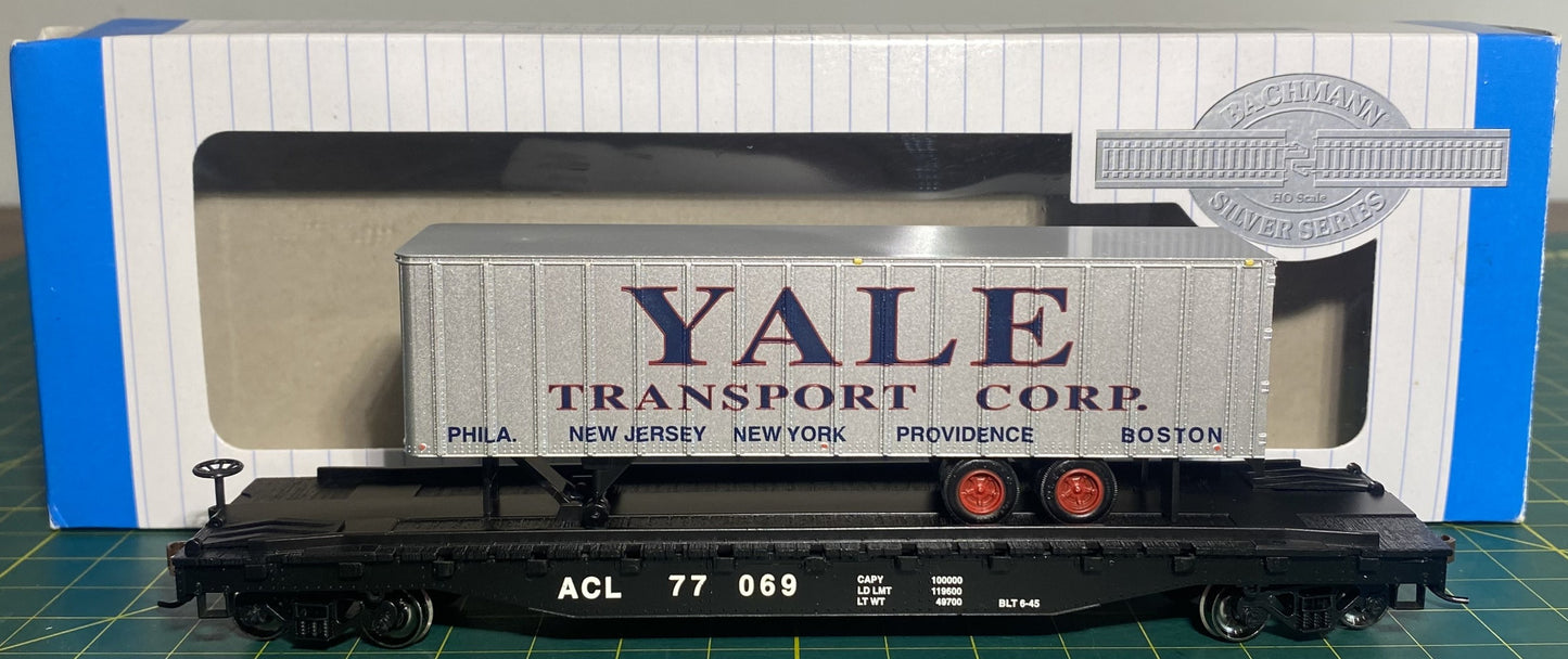 Bachmann 16705 Silver Series HO Flat Car W/Piggyback Trailer Atlantic Coast Line