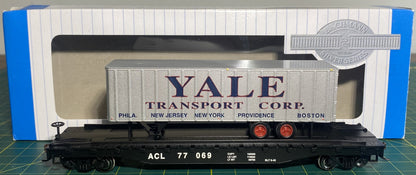 Bachmann 16705 Silver Series HO Flat Car W/Piggyback Trailer Atlantic Coast Line