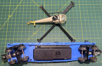 Lonel Post War 3419 Flat Car with Helicopter