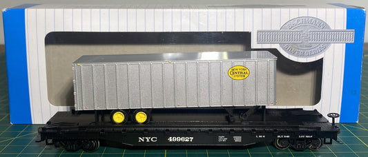 Bachmann Premium 16703 52' 6" Flatcar w/35' Piggyback Trailer NYC