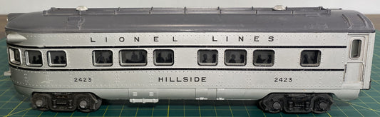 Lionel Post War 2423 Hillside Observation Car Grey Roof