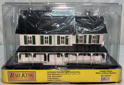 MTH 30-90331 Rail King White w/Green Shutters #4 Country House