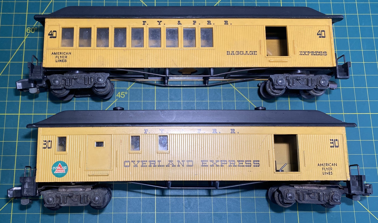 American Flyer Overland Express Passenger Cars 30 & 40