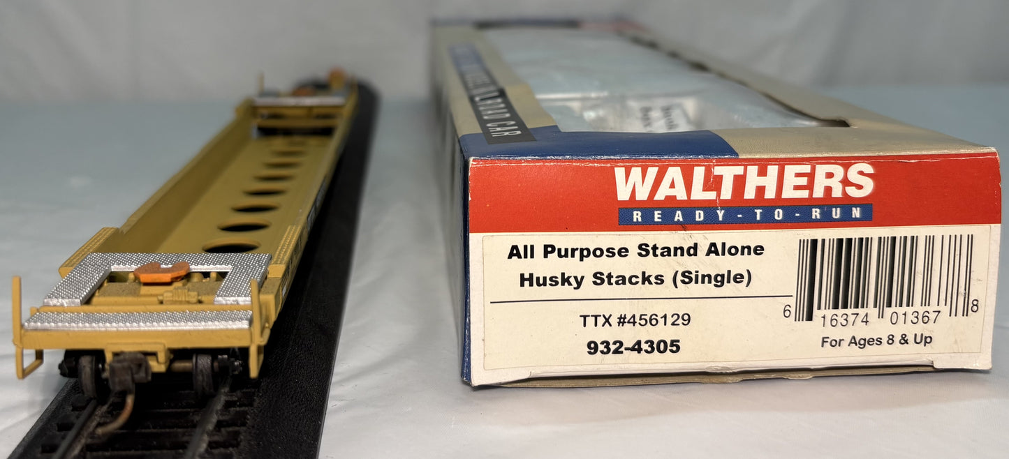 Walthers 932-4305 HO All Purpose 48' Metal Husky Stack Well Car TTX DTTX #456129