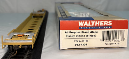 Walthers 932-4305 HO All Purpose 48' Metal Husky Stack Well Car TTX DTTX #456129