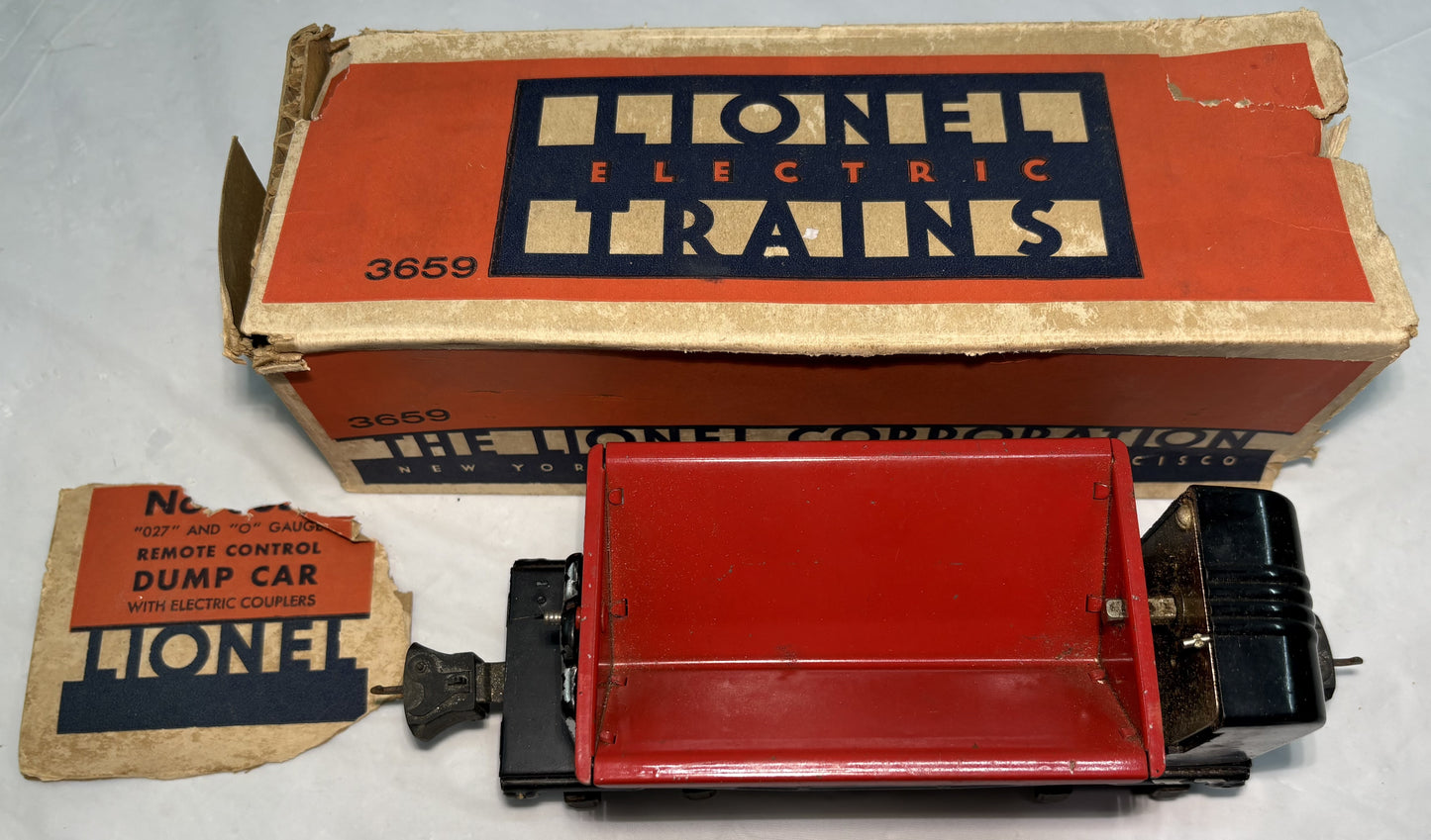 Lionel Pre War 3659 Operating Coal Dump Car