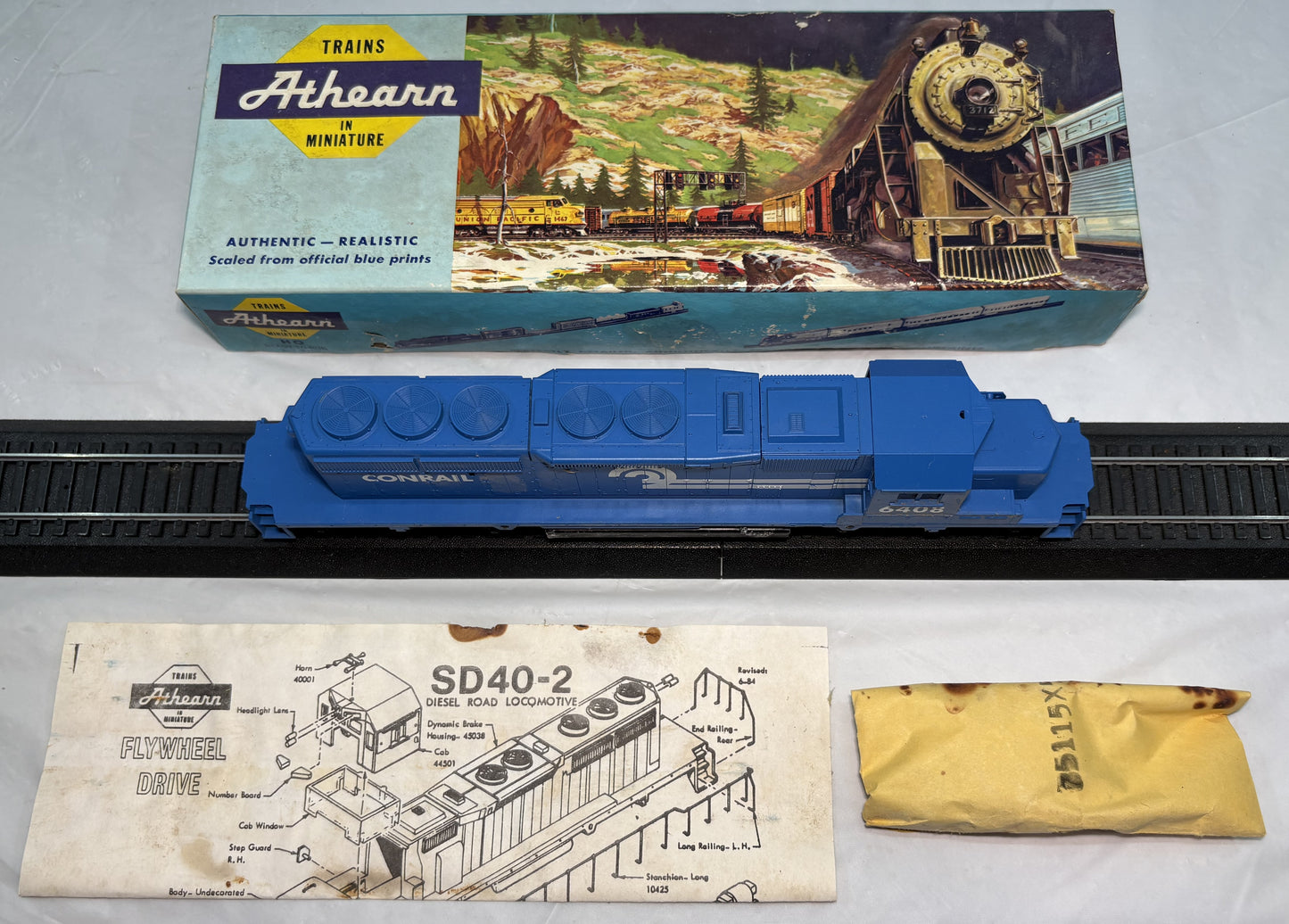 Athearn 4404 HO Conrail SD40-2 PWR Diesel Locomotive