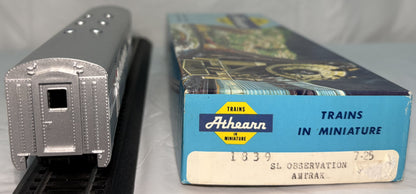 Athearn 1839 HO Scale Amtrak Streamlined Observation Car #3339