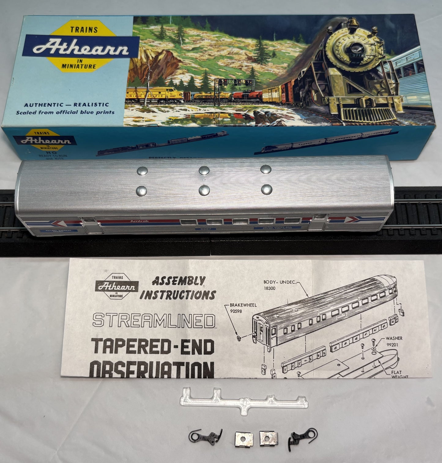 Athearn 1839 HO Scale Amtrak Streamlined Observation Car #3339
