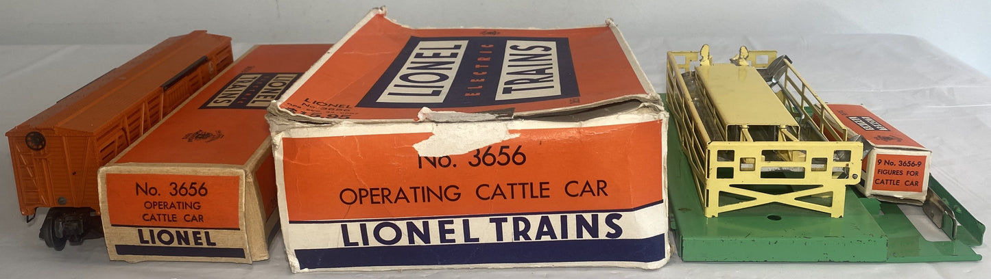 Lionel 3656 Operating Stock yard, Cattle and Cattle Car