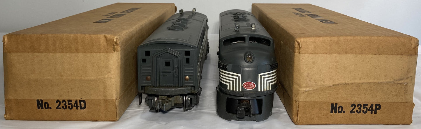 Lionel Post War 2354 F3 New York Central Diesel AA Units with Boxes