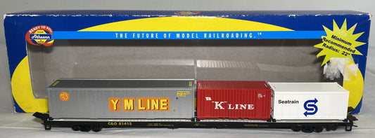Athearn 74202 Chesapeake & Ohio 85’ All Purpose Flat Car with 3 Containers