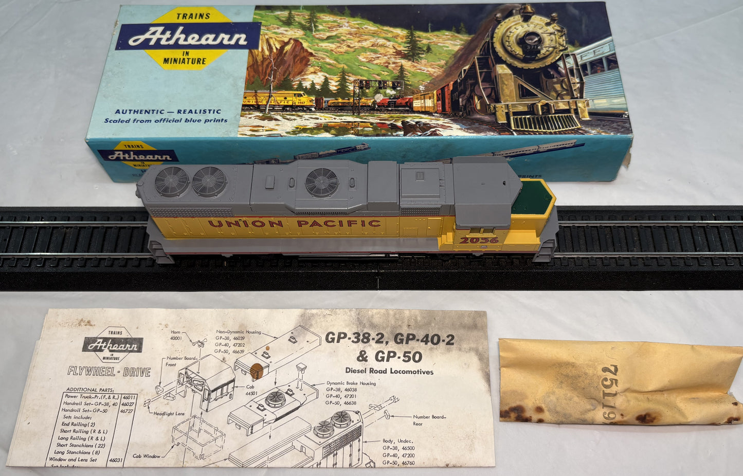Athearn 4611 HO Union Pacific GP-38 Diesel Locomotive #2056
