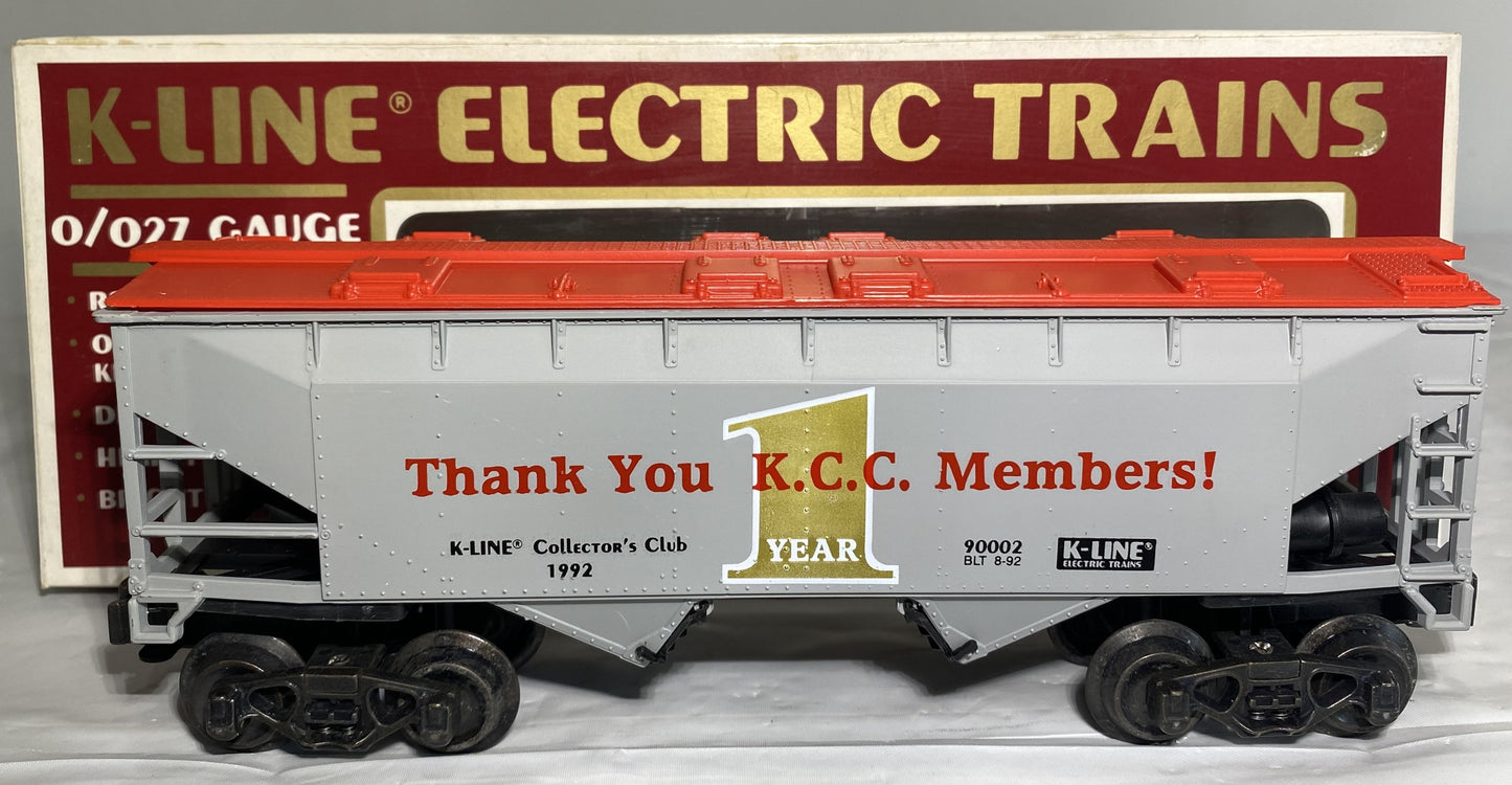 K-Line K90002 1992 Collector's Club 2-Bay Covered Hopper Car