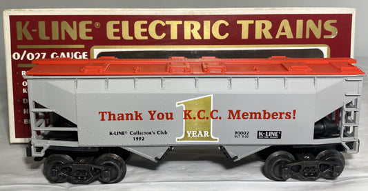 K-Line K90002 1992 Collector's Club 2-Bay Covered Hopper Car