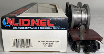 Lionel 6-16318 Depressed Flat Car with Cable Reels