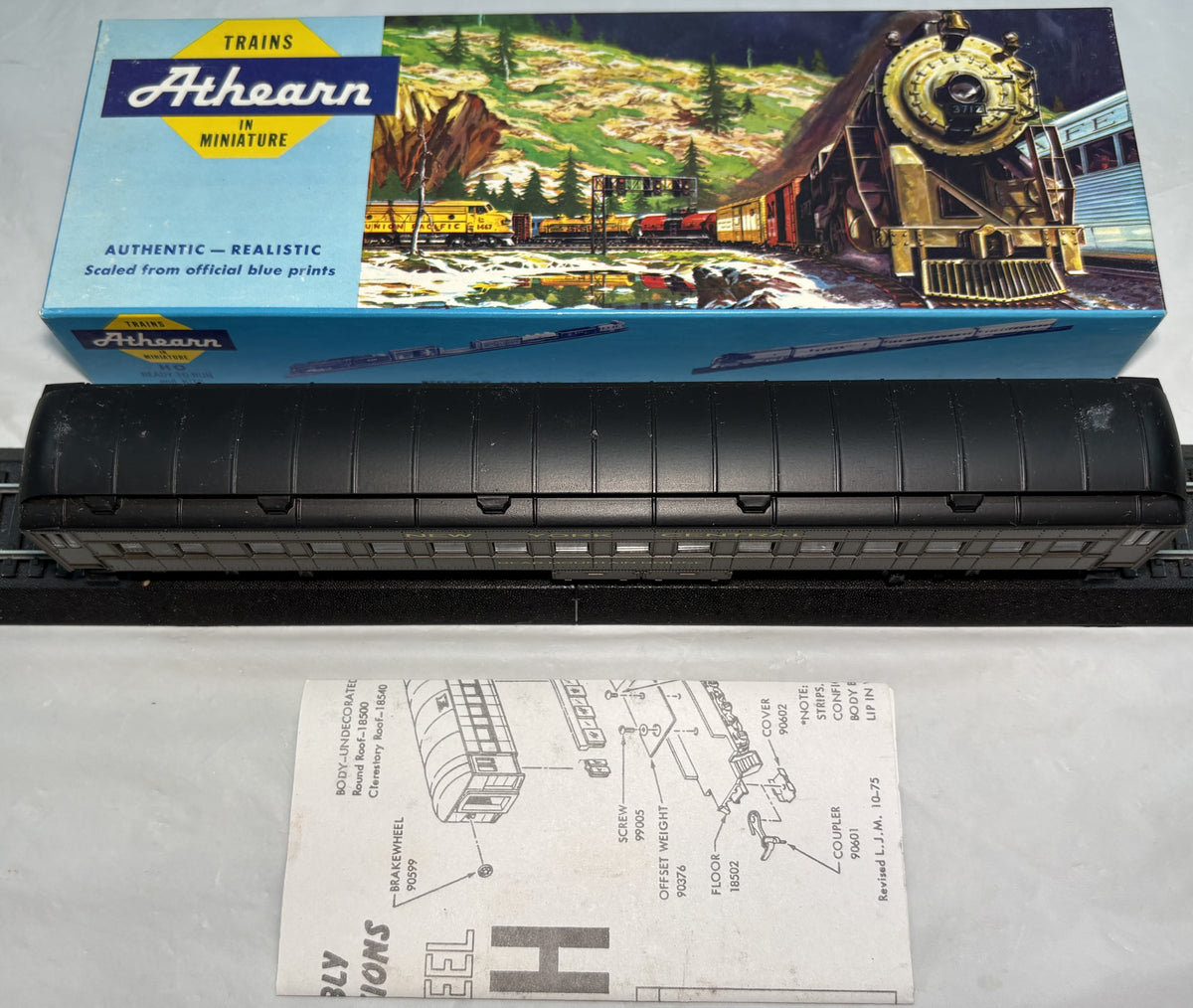 Athearn 5650 HO Scale Bev-Bel NYC Bear Mt. Bridge Coach