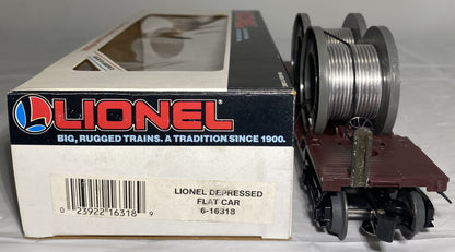 Lionel 6-16318 Depressed Flat Car with Cable Reels