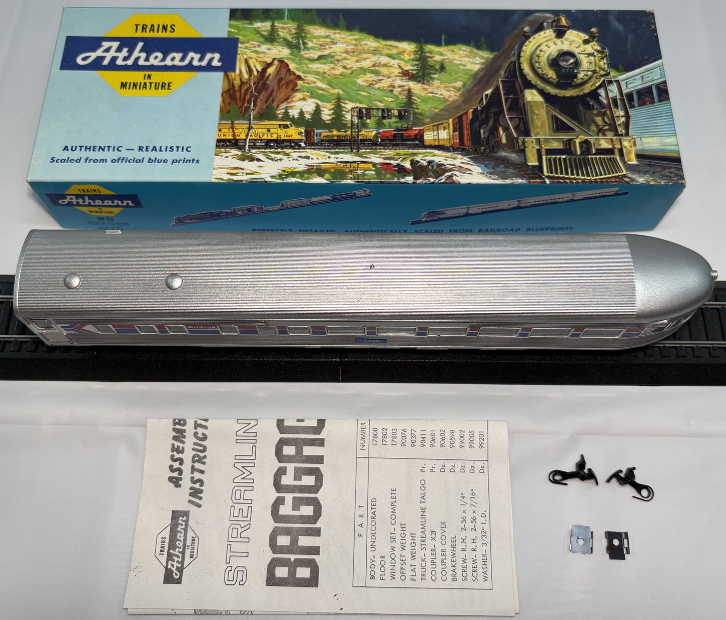 Athearn 1839 HO Scale Amtrak Streamlined Observation Car #3339