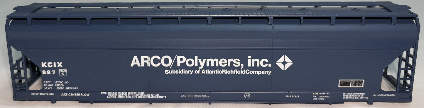 Athearn 127 "Arco Polymers" 55' Center-Flow Covered Hopper