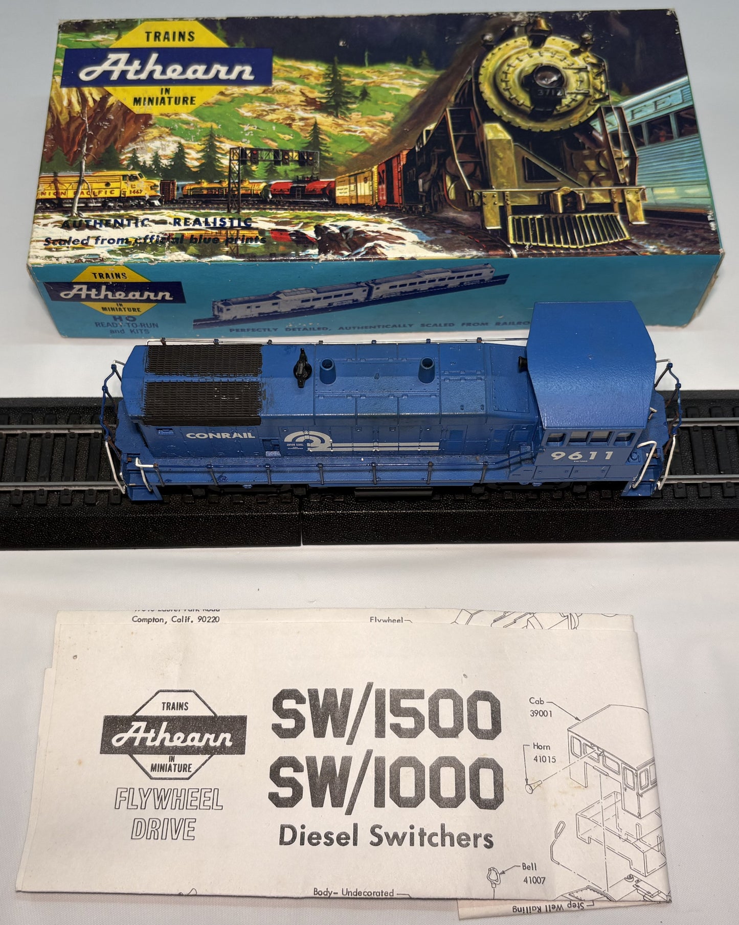 Athearn 1259 HO EMD SW1500 Conrail #9611
