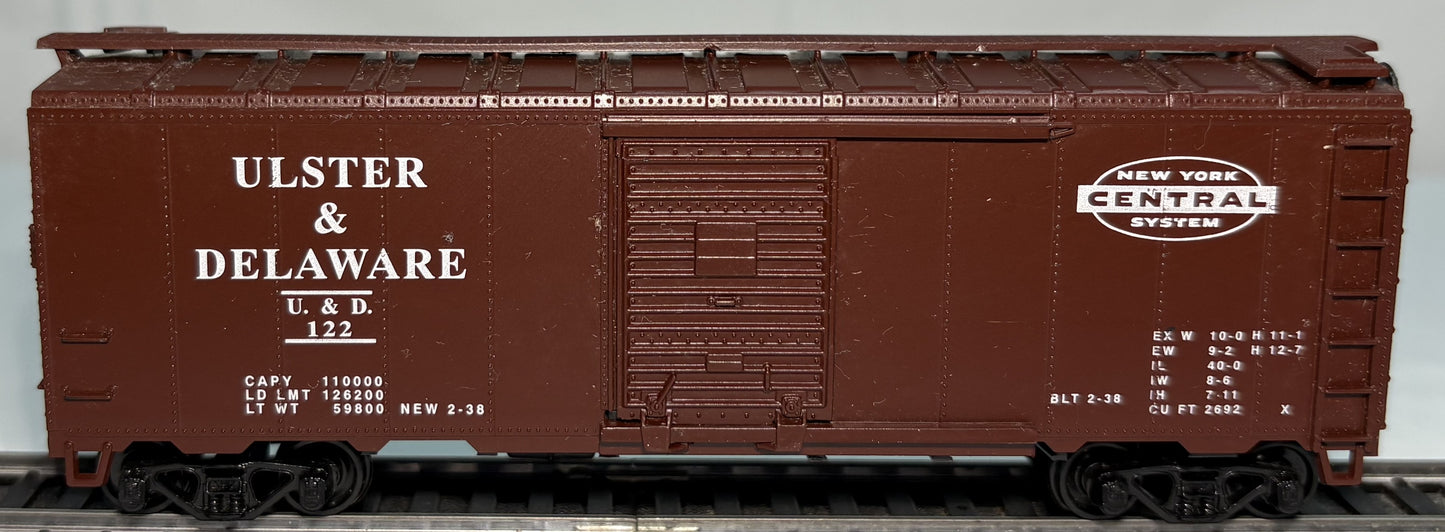 Athearn 5073 HO BevBel Corp. Ulster & Delaware NYC System 40' Boxcar #122 Kit