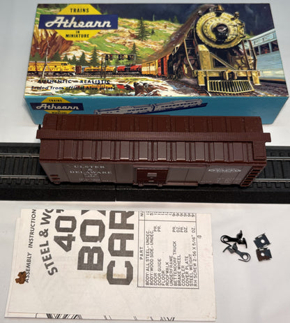 Athearn 5073 HO BevBel Corp. Ulster & Delaware NYC System 40' Boxcar #122 Kit