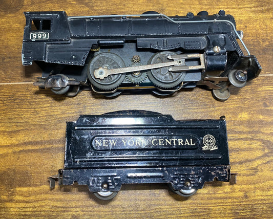 Marx Steam Locomotive and Tender #999