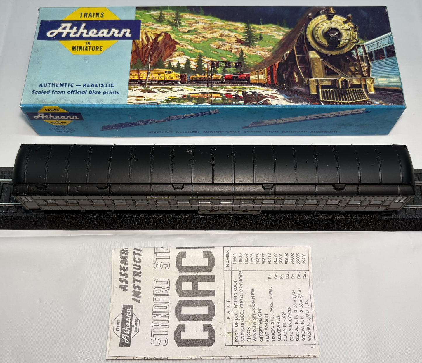 Athearn Bev-Bel 5652 HO New York Central “High Bridge” Pullman Coach