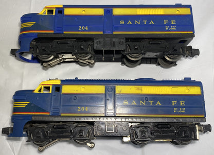 Lionel Post War 204 Santa Fe AA Diesels