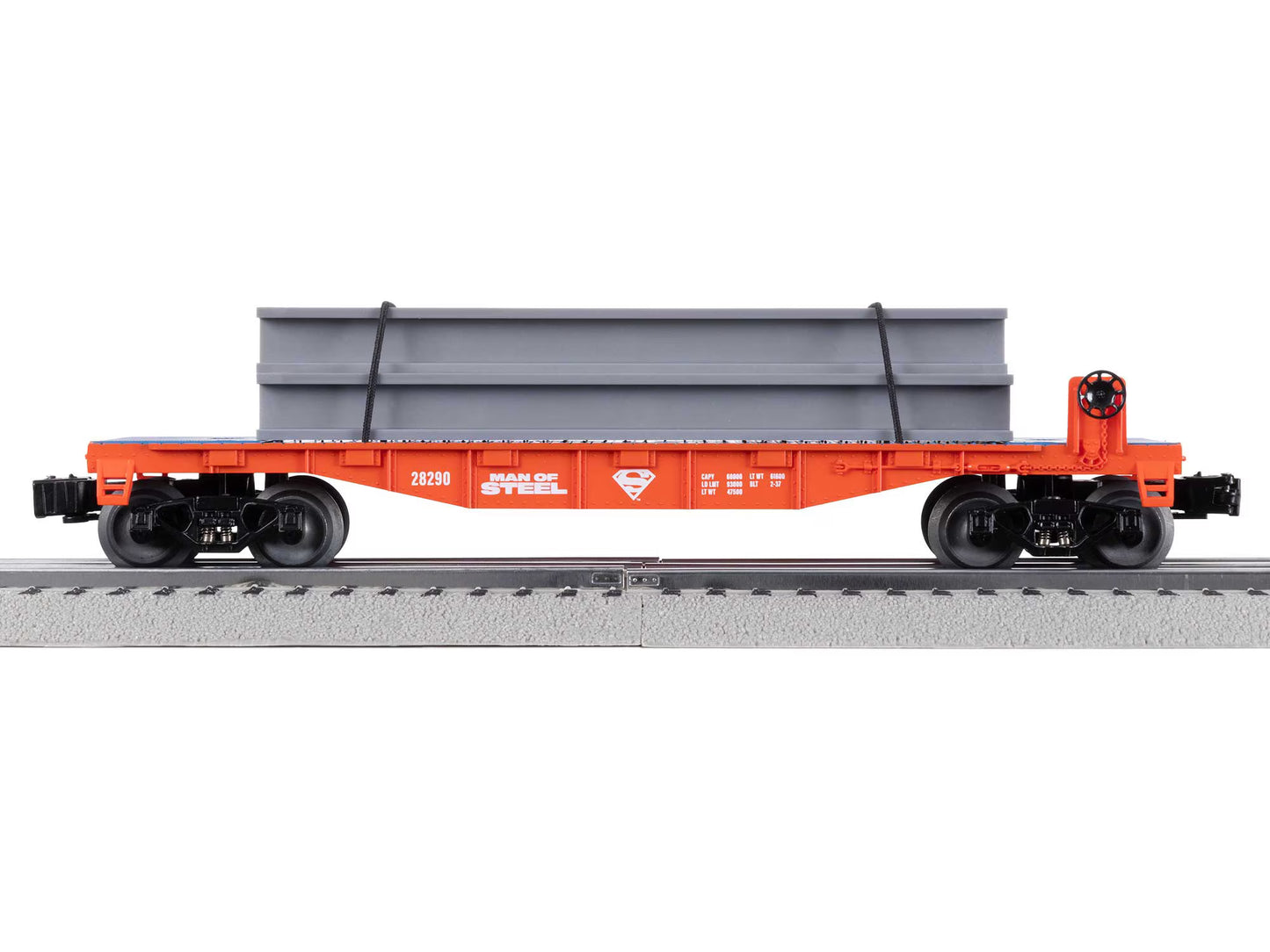 Lionel 2428290 DC Comics Superman Man of Steel I-Beam Flatcar
