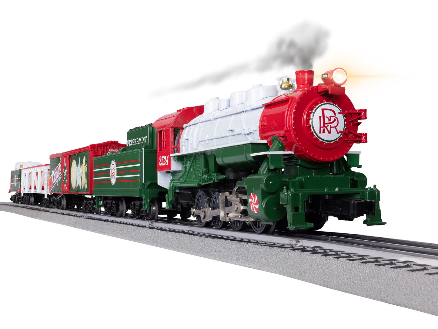 Lionel 2523120 Peppermint Railroad 0-8-0 Christmas Freight LionChief Set with Bluetooth 5.0 w/Remote