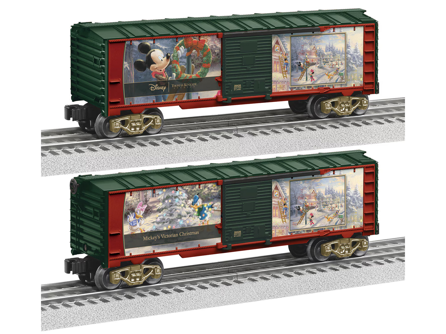 Lionel 2528420 Thomas Kinkade Disney Mickey's Victorian Christmas Boxcar