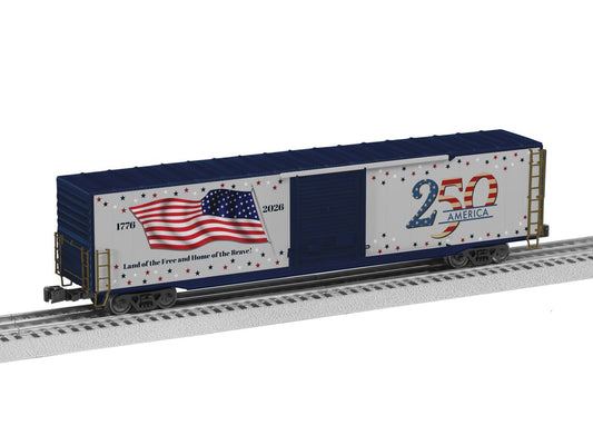 Lionel 2626010 America 250 Lighted Flag 60′ Boxcar