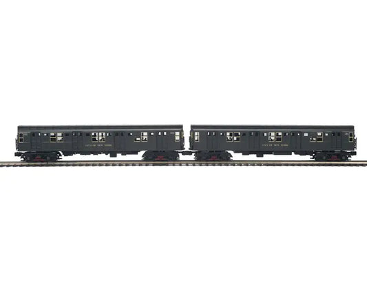 MTH 20-21941-3 R1 2-Car Subway Set Add-On (Non-Powered) Metropolitan Transportation Authority Transit Museum Holiday Train – 6 Av Local via the V Line Car Nos. 484 & 1000