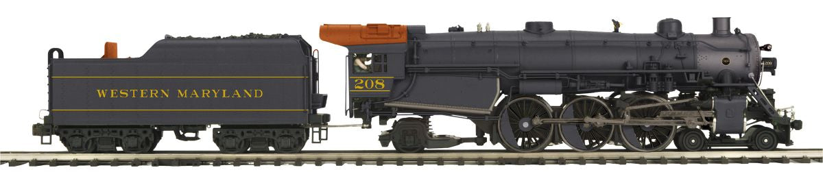 MTH 20-3933-1 Image Western Maryland O Scale Premier 4-6-2 P47 Baldwin Pacific Steam Engine w/Proto-Sound 3.0 (Hi-Rail Wheels)